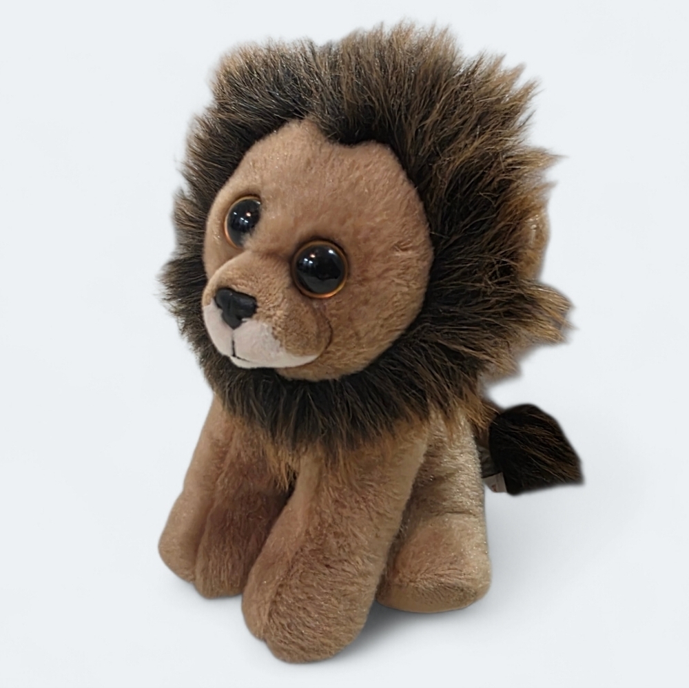 TY Brown Plush Lion Toy Stuffed Animal Small